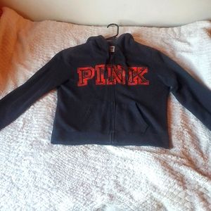 Victoria's Secret Pink zip up Xmas hoodie size medium